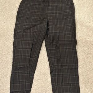 Men's Black Plaid Pants